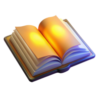 stunning abstract Open Book with Glowing Pages Cutout Element professional png