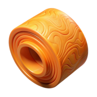 dramatic classic Orange Abs Filament Roll Transparent Background authentic png