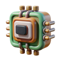 stunning abstract Organic Tech Component Front View Isolated original png