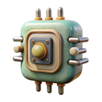 magnificent creative Organic Tech Component Front View Isolated high resolution png