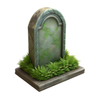 vibrant abstract Overgrown Gravestone Transparent Background professional png