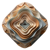 stunning abstract Paper Cutout Abstract Pattern with Layered Textures Isolated professional png