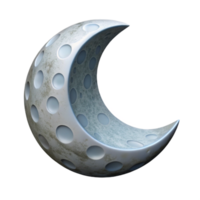 wonderful contemporary Paper Cutout Moon Design with Crater Details Isolated Element high resolution png