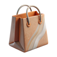 wonderful rustic Paper Shopping Bag with Minimalist Design Isolated authentic png