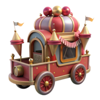 impressive vintage Parade Float with Festive Decorations Moving Forward Cutout original png