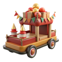 impressive minimalist Parade Float with Festive Decorations Moving Forward Cutout high resolution png