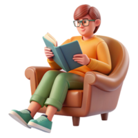 serene abstract Person Reading Book in Hammock Isolated high resolution png
