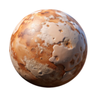 dramatic traditional Perspective View of Terraformed Moon Cutout Transparent Background premium png