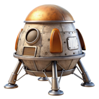 elegant abstract Planetary Landing Module Side View Transparent Background genuine png