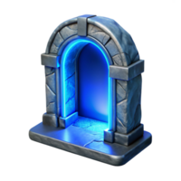 stunning traditional Portal with Glowing Frame Golden Color Transparent Background original png