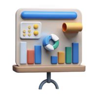 beautiful abstract Presentation Screen with Charts Cutout high quality png