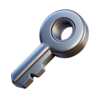 extraordinary minimalist Private Key Icon with Metallic Texture Transparent Background high quality png