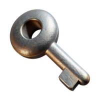 elegant abstract Private Key Icon with Metallic Texture Transparent Background authentic png