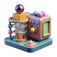 beautiful rustic Quantum Computing Research Lab Scene Cutout Element png