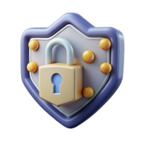 serene rustic Quantum Data Security Illustration with Shield and Lock exclusive png