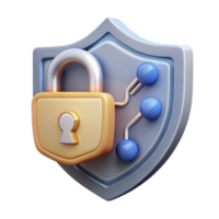 impressive abstract Quantum Data Security Illustration with Shield and Lock high resolution png