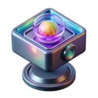 magnificent modern Quantum Imaging Technology Illustration with Holographic Display exclusive png