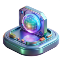 elegant modern Quantum Imaging Technology Illustration with Holographic Display genuine png