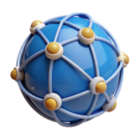 extraordinary modern Quantum Internet Network Icon with Globe and Connections png