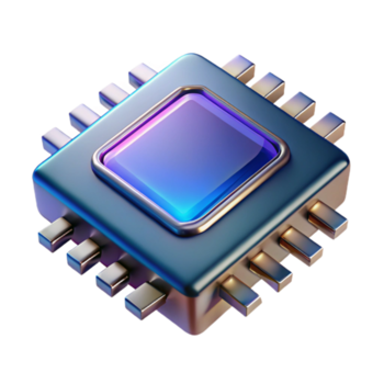 serene rustic Quantum Processor Microchip Angled View Transparent Background exclusive png