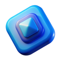 dramatic rustic Quantum Sensor Application Icon Blue Gradient Transparent Background original png