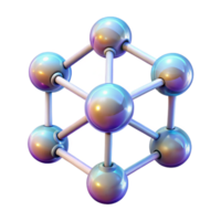 beautiful vintage Quantum Simulation Molecular Structure Transparent Background high quality png