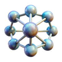 dramatic artistic Quantum Simulation Molecular Structure Transparent Background genuine png