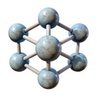 elegant rustic Quantum Simulation Molecule Model Isolated authentic png