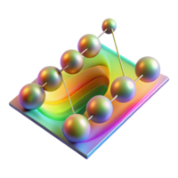 beautiful creative Quantum Spectroscopy Illustration with Spectral Lines high resolution png