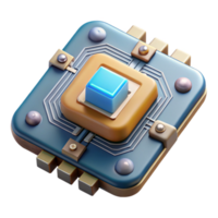 serene contemporary Quantum Teleportation Device Circuit Board Cutout Element professional png