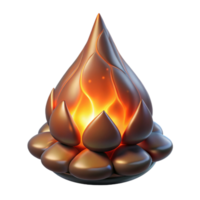 impressive rustic Radiant Firelight Visualization Transparent Background with Embers original png