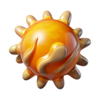 vibrante artístico radiante onda de calor visualização transparente fundo com distorção efeito profissional png