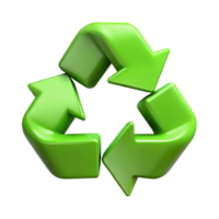 elegant rustic Recycle Symbol Cutout Bright Green Color professional png