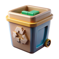 elegant creative Recycling Bin with Sorting Compartments Transparent Background high resolution png