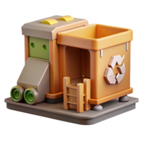 serene minimalist Recycling Center Sorting Machine Cutout Element high resolution png