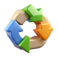 serene classic Recycling Process Infographic Chart Transparent Background high resolution png
