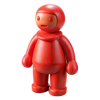 serene abstract Red 3d Printed Figurine Transparent Background authentic png