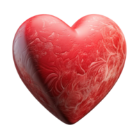 extraordinary abstract Red 3d Printed Heart Transparent Background high resolution png
