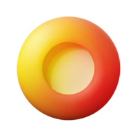 wonderful minimalist Red and Yellow Gradient Circle Cutout Transparent Background professional png