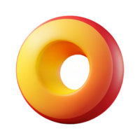 stunning traditional Red and Yellow Gradient Circle Cutout Transparent Background authentic png