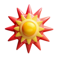 elegant creative Red and Yellow Sunburst Cutout Transparent Background png