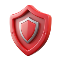 beautiful abstract Red Cyber Security Shield Icon Cutout Element high resolution png