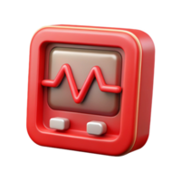 magnificent abstract Red Heartbeat Monitor Graph Isolated Element authentic png