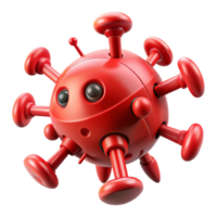 stunning abstract Red Nanobot Attacking Virus Cutout genuine png