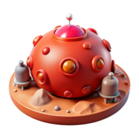 vibrant rustic Red Planet Colonization Scene Transparent Background exclusive png