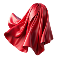 stunning classic Red Silk Drape Flowing Fold Isolated on Transparent Background genuine png
