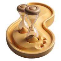 serene classic Repeating Footprints in Sand Time Loop Isolated professional png