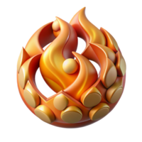 impressive minimalist Repeating Fire Pattern Time Loop Cutout authentic png