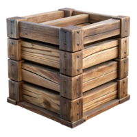 magnificent contemporary Repurposed Wooden Crates Storage Unit Isolated Element authentic png