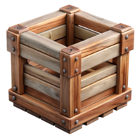 serene abstract Repurposed Wooden Crates Storage Unit Isolated Element premium png